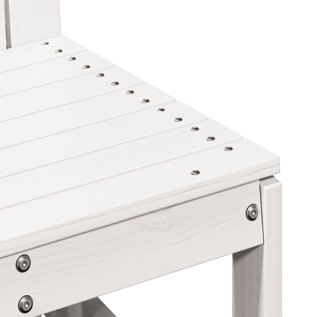 Elegant 3-Piece Garden Lounge Set - White Solid Pine Wood