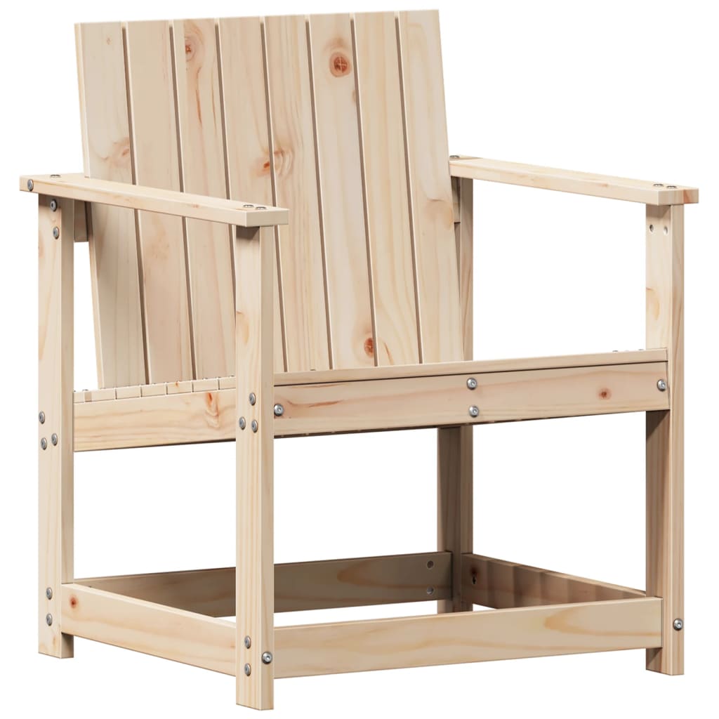 Solid Wood Pine Garden Chair - 62x56x77 cm - Durable Outdoor Seating
