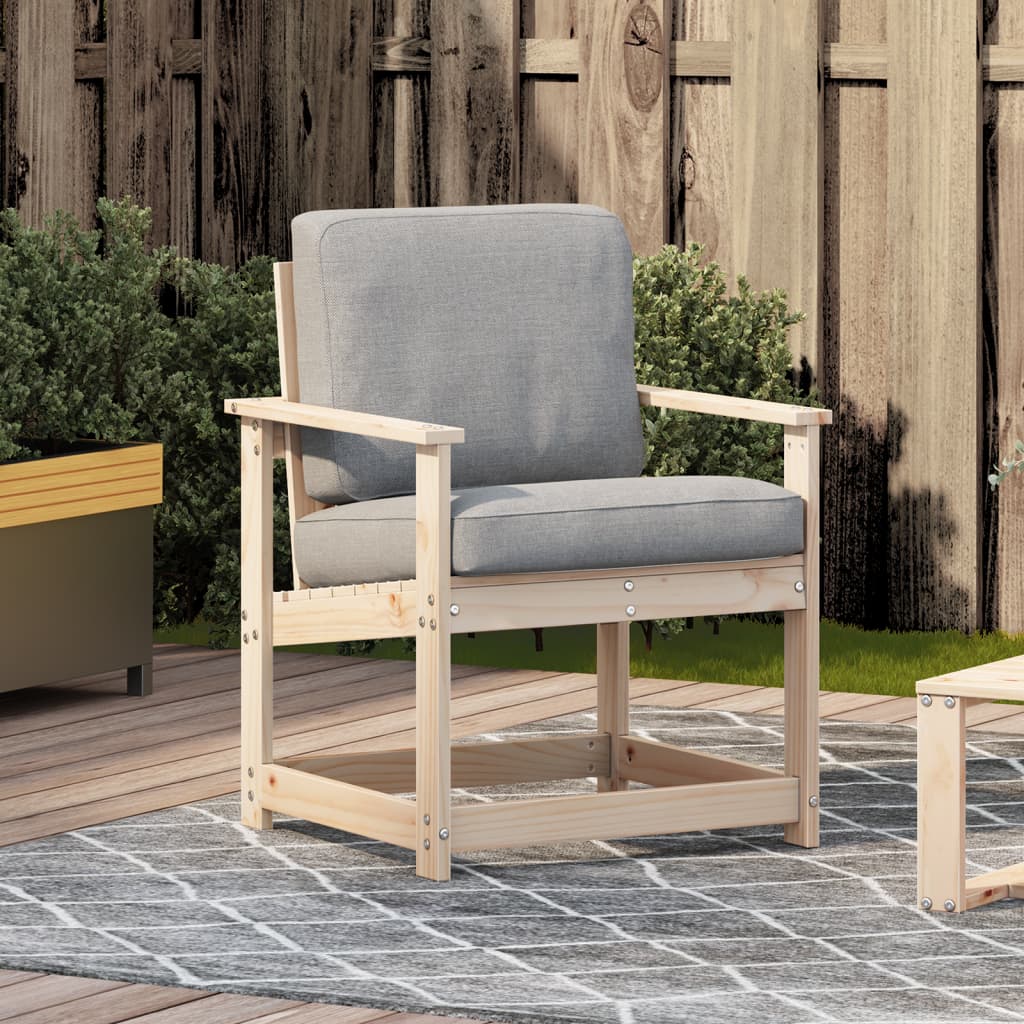 Solid Wood Pine Garden Chair - 62x56x77 cm - Durable Outdoor Seating