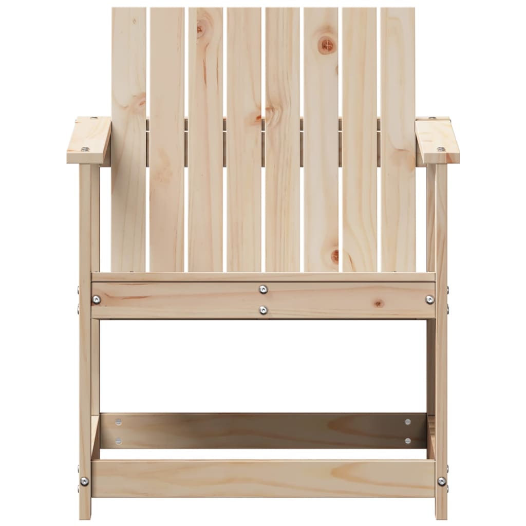 Solid Wood Pine Garden Chair - 62x56x77 cm - Durable Outdoor Seating