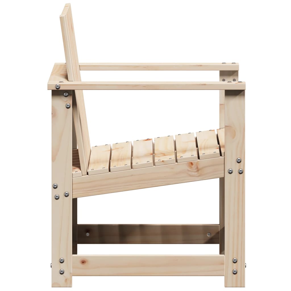 Solid Wood Pine Garden Chair - 62x56x77 cm - Durable Outdoor Seating