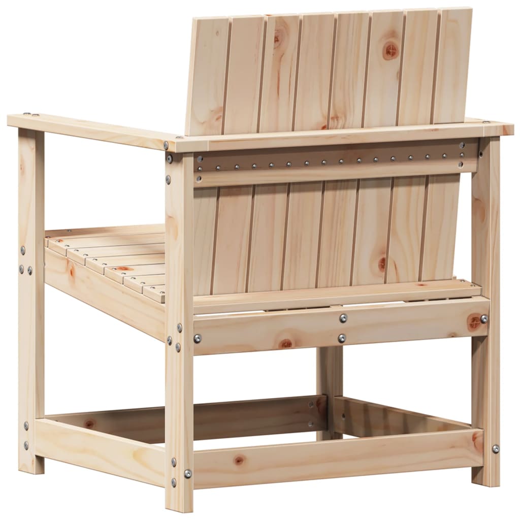 Solid Wood Pine Garden Chair - 62x56x77 cm - Durable Outdoor Seating