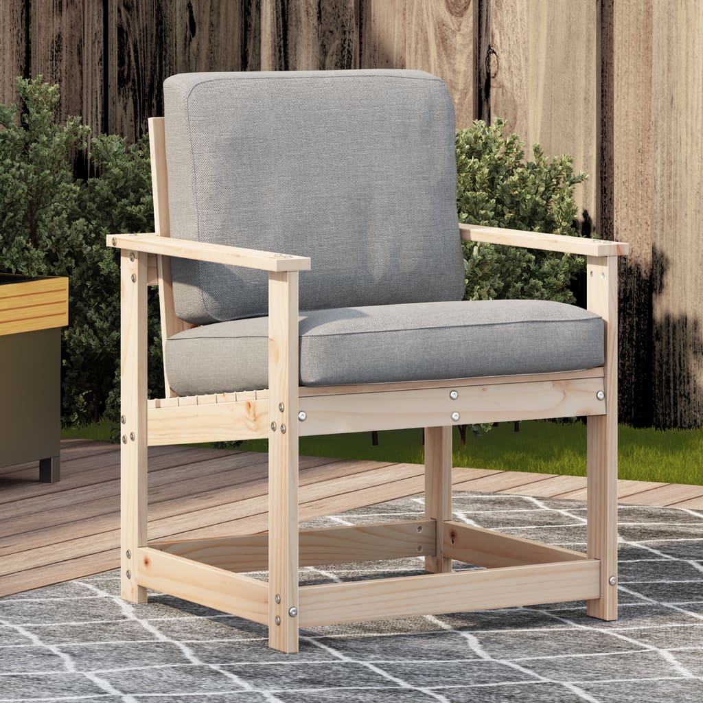 Solid Wood Pine Garden Chair - 62x56x77 cm - Durable Outdoor Seating