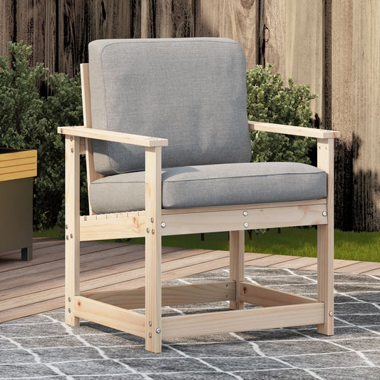 Solid Wood Pine Garden Chair - 62x56x77 cm - Durable Outdoor Seating