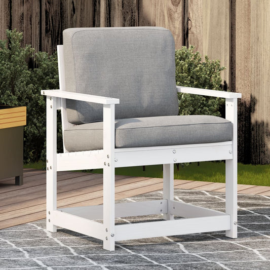 White Solid Pine Wood Garden Chair 62x56x77 cm