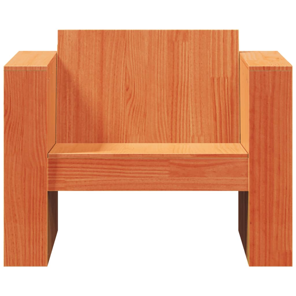 Solid Pine Garden Sofa Wax Brown 79x60x62 cm - Stylish Outdoor Seat