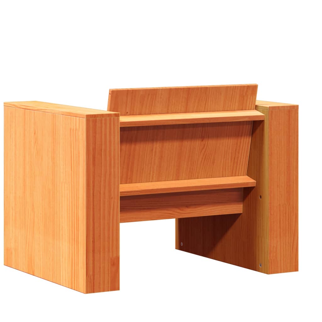 Solid Pine Garden Sofa Wax Brown 79x60x62 cm - Stylish Outdoor Seat