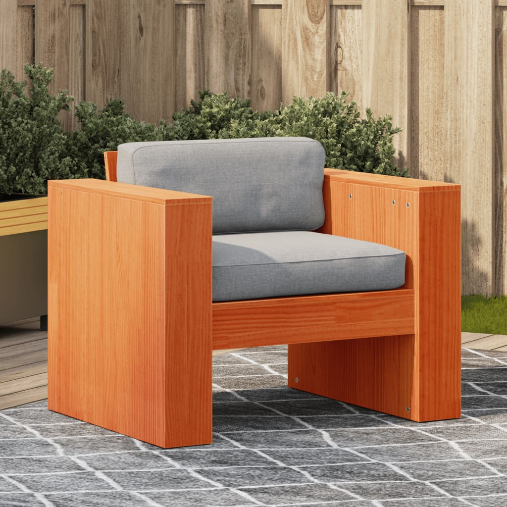 Solid Pine Garden Sofa Wax Brown 79x60x62 cm - Stylish Outdoor Seat