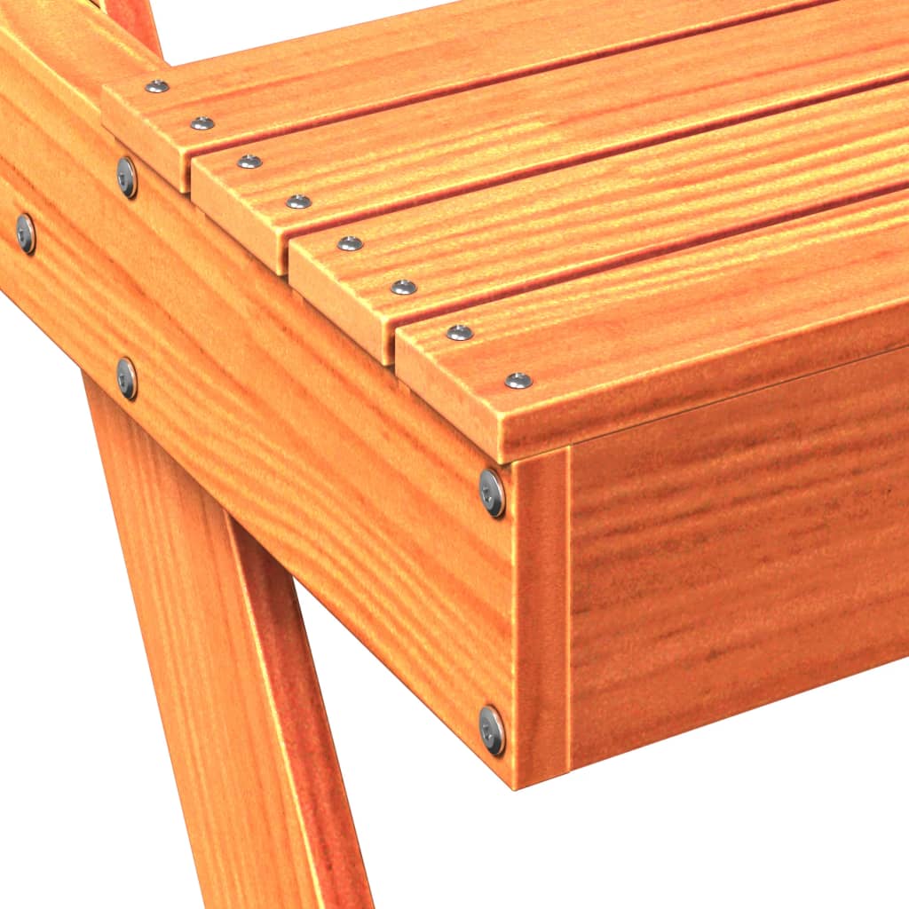 Solid Pine Picnic Table Brown 105x134x75 cm - Durable Outdoor Furniture
