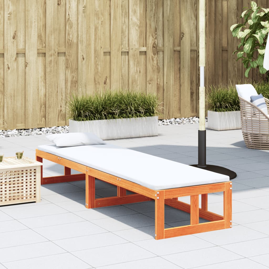Extendable Wax Brown Pine Garden Sofa Bench - Solid Wood Elegance