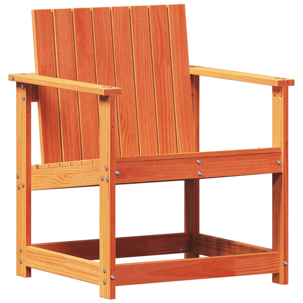 Solid Pine Garden Chair, Wax Brown, 62x56x77 cm - Durable & Stylish