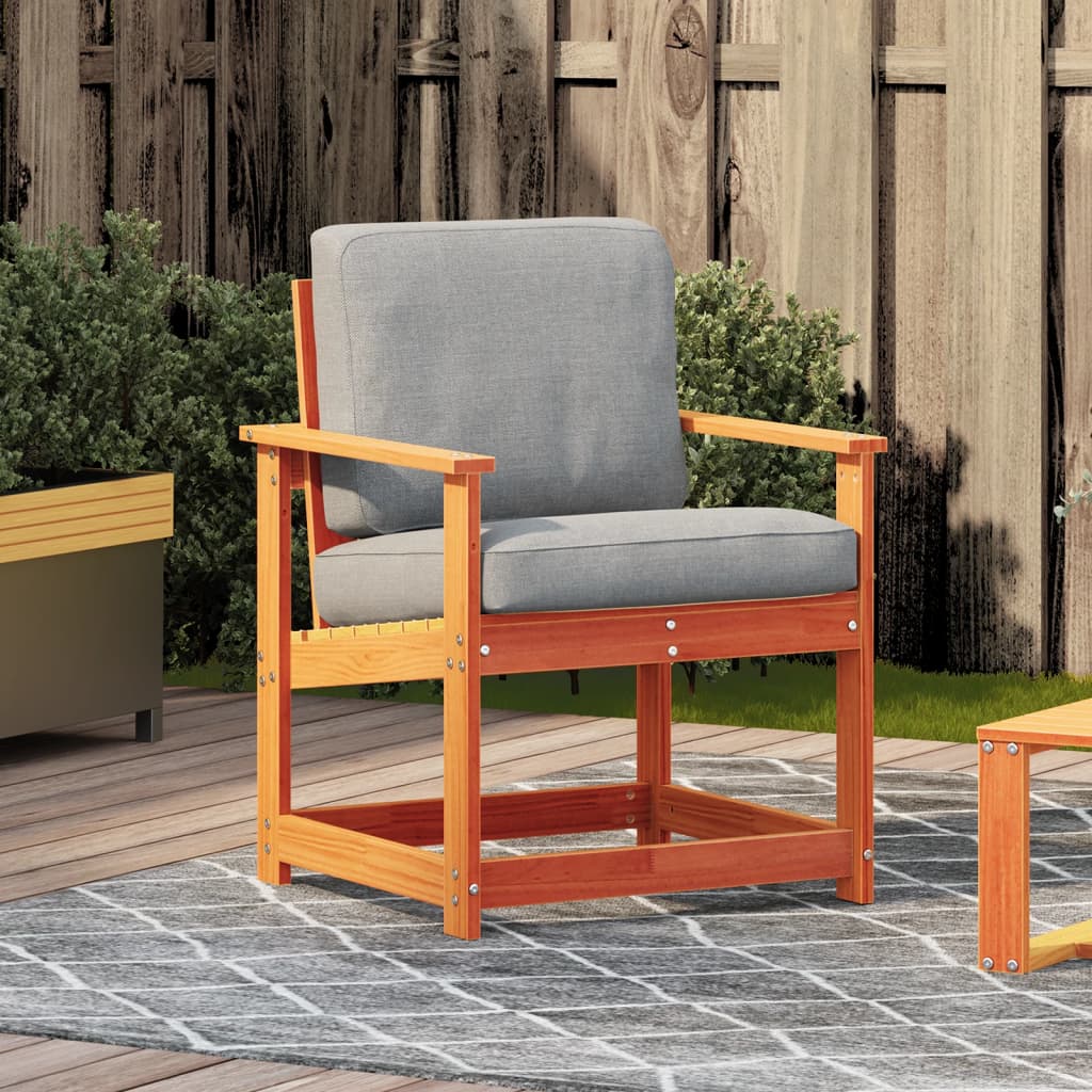 Solid Pine Garden Chair, Wax Brown, 62x56x77 cm - Durable & Stylish