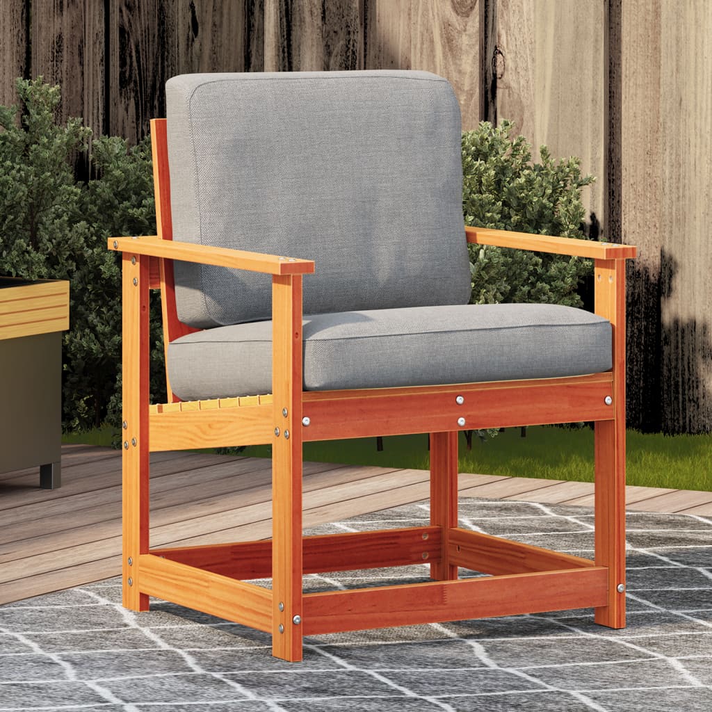 Solid Pine Garden Chair, Wax Brown, 62x56x77 cm - Durable & Stylish