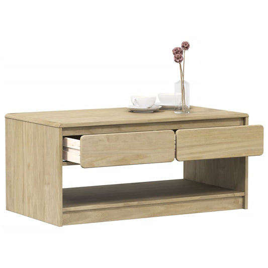Coffee Table SAUDA Oak 99x55x45 cm Solid Wood Pine