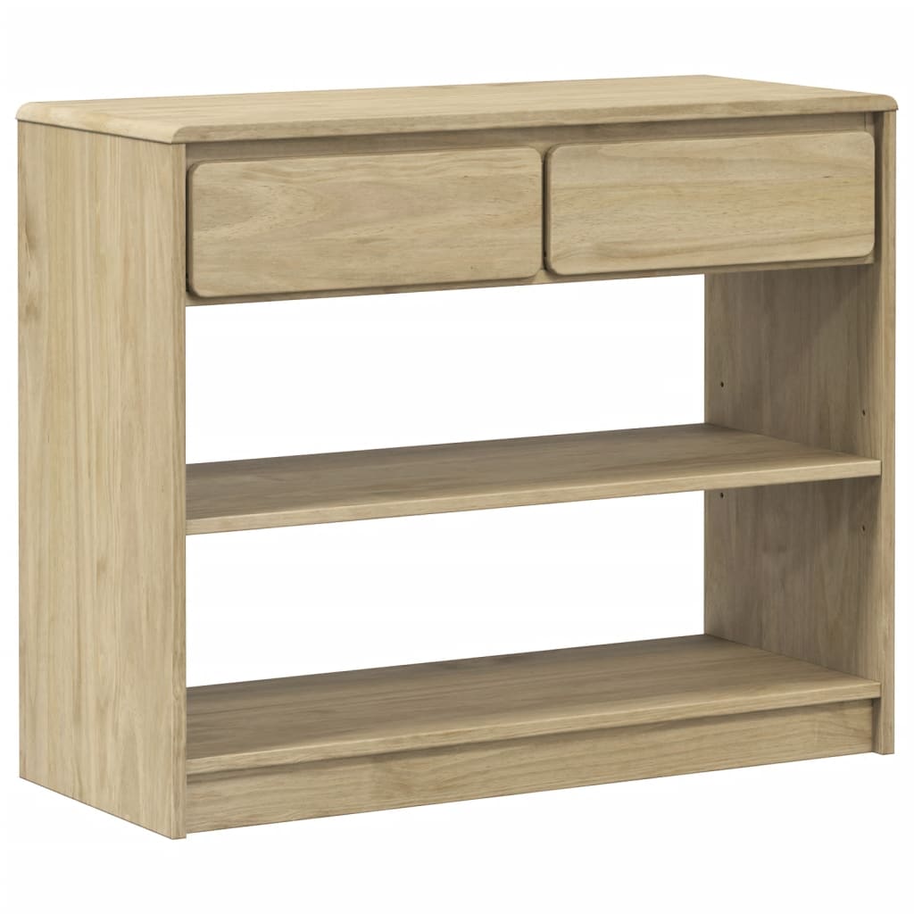 Solid Oak Console Table SAUDA - 89.5x36.5x73 cm Pine Wood