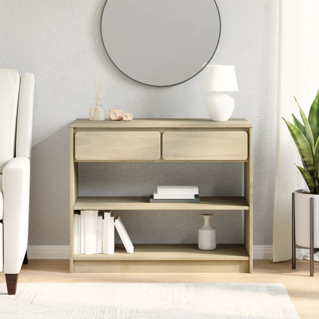 Solid Oak Console Table SAUDA - 89.5x36.5x73 cm Pine Wood