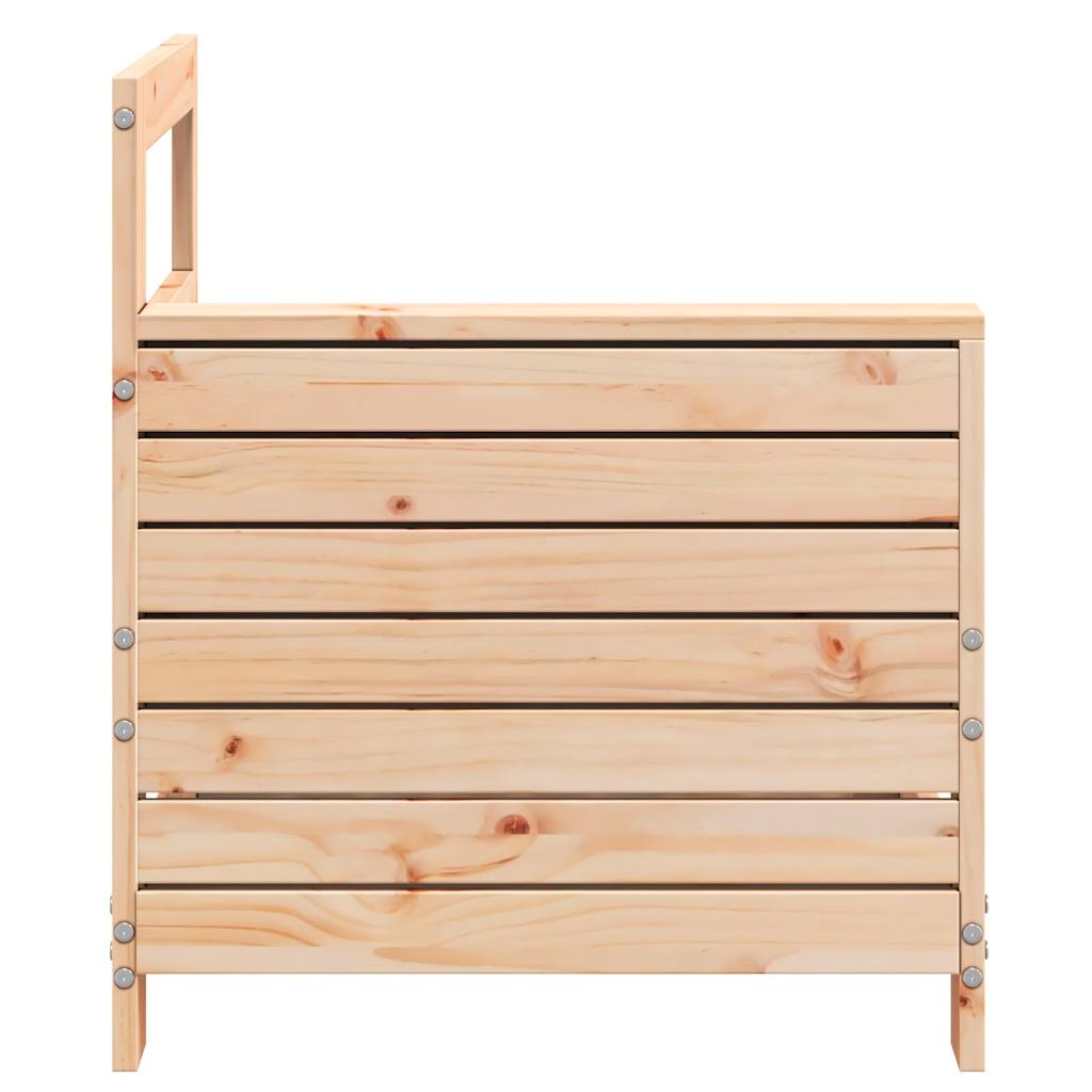 Solid Pine Garden Sofa with Armrest, 69x62x70.5 cm