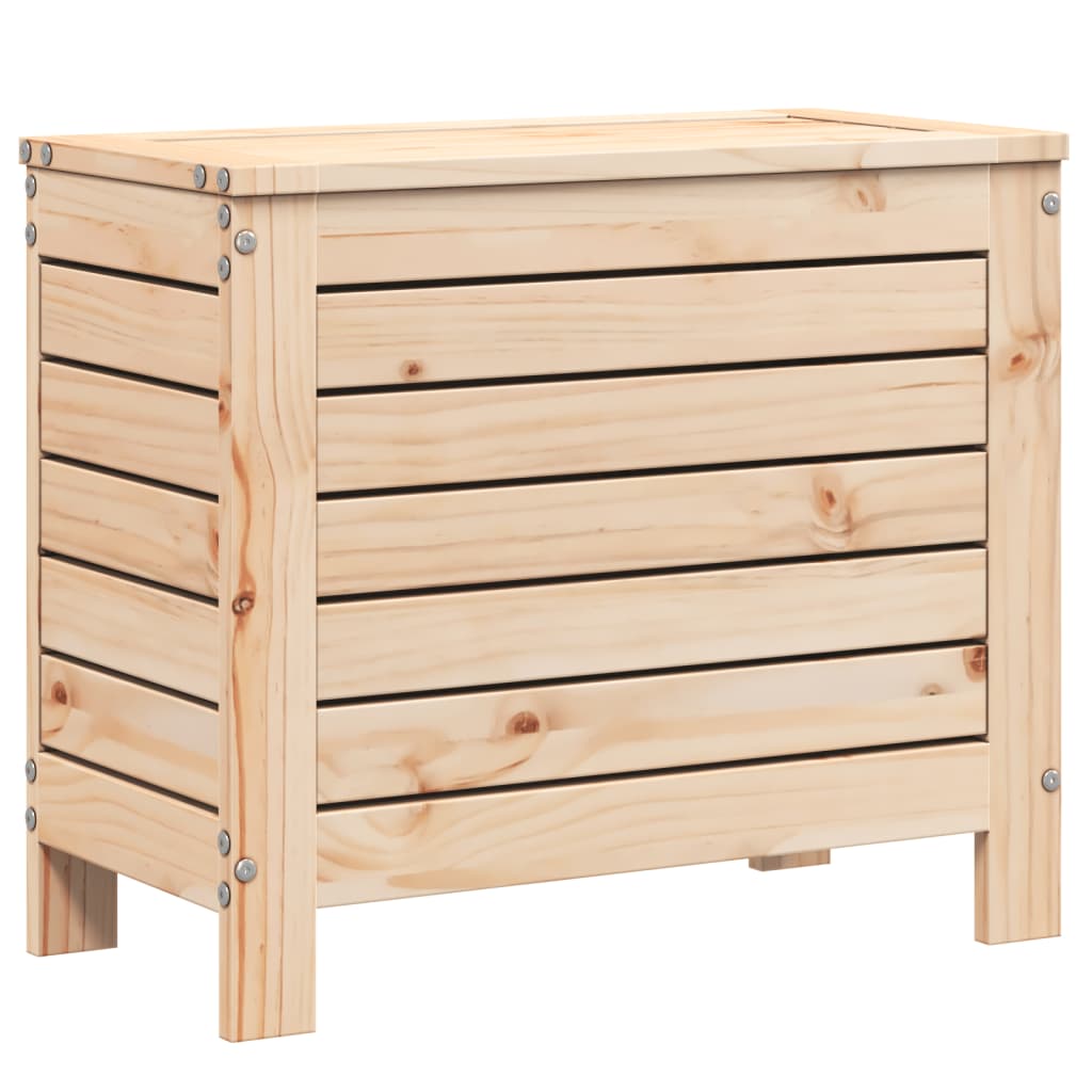 Solid Pine Wooden Garden Footstool - 62x31.5x52 cm