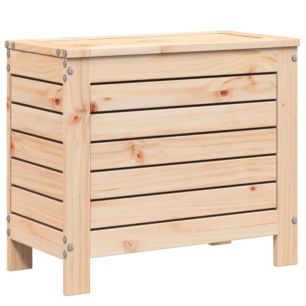 Solid Pine Wooden Garden Footstool - 62x31.5x52 cm