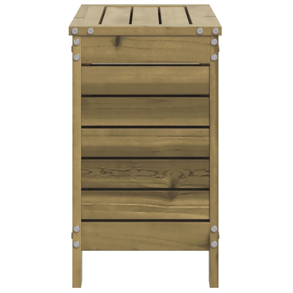 Impregnated Pine Wood Garden Footstool - 62x31.5x52 cm