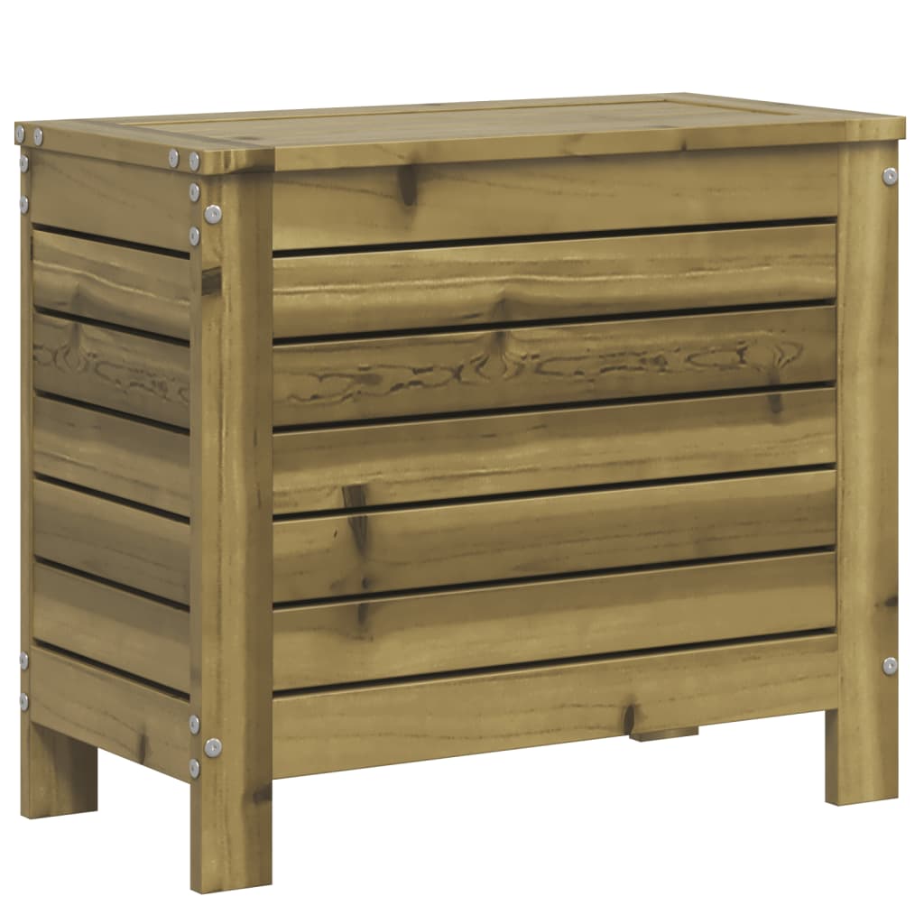 Impregnated Pine Wood Garden Footstool - 62x31.5x52 cm