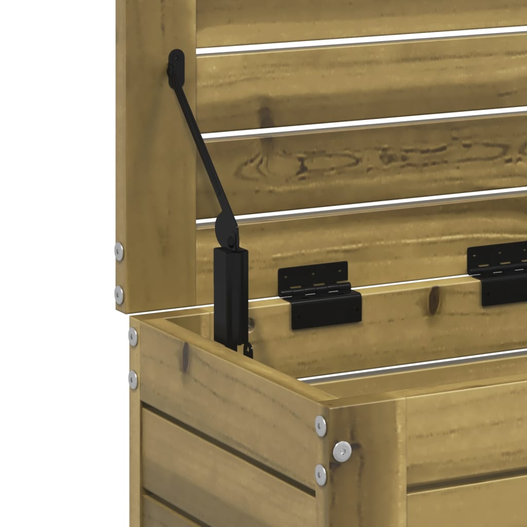 Impregnated Pine Wood Garden Footstool - 62x31.5x52 cm