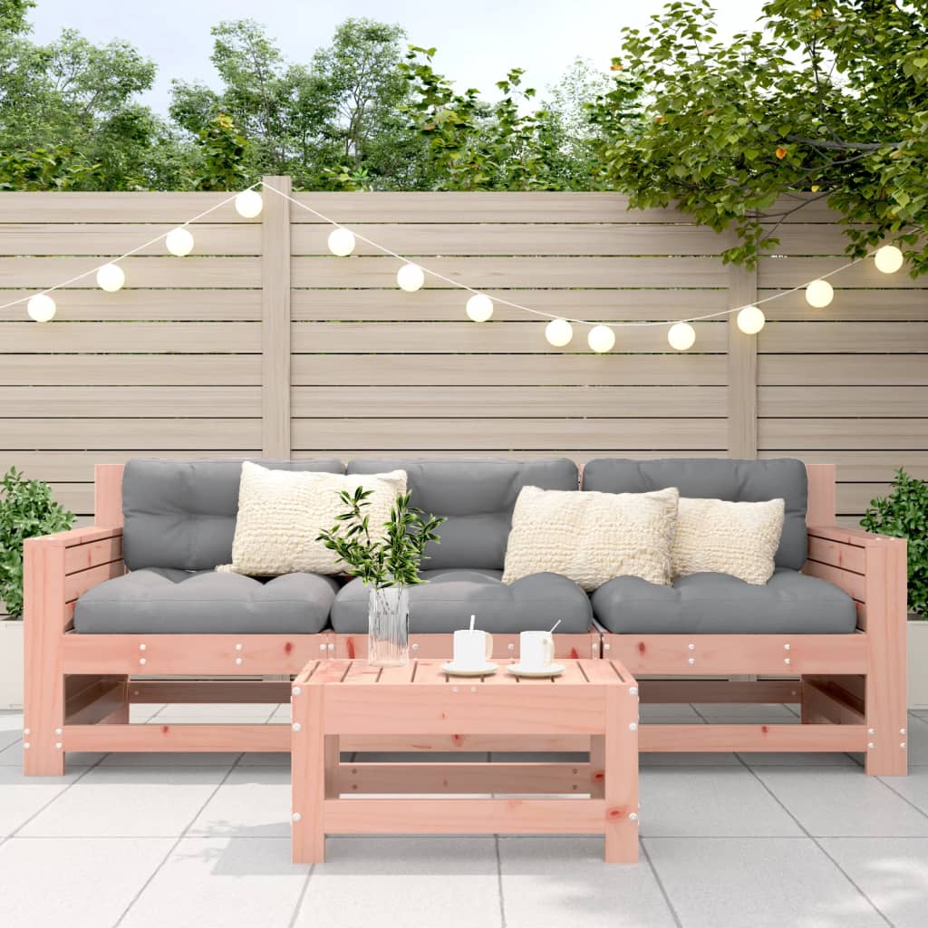 Solid Wood Douglas Garden Footstool, 62x30x32 cm - Durable & Stylish