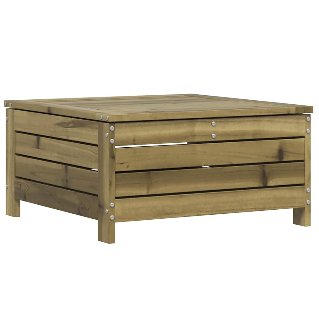 Impregnated Pine Garden Footstool 62x63.5x32 cm - Durable Outdoor Seat