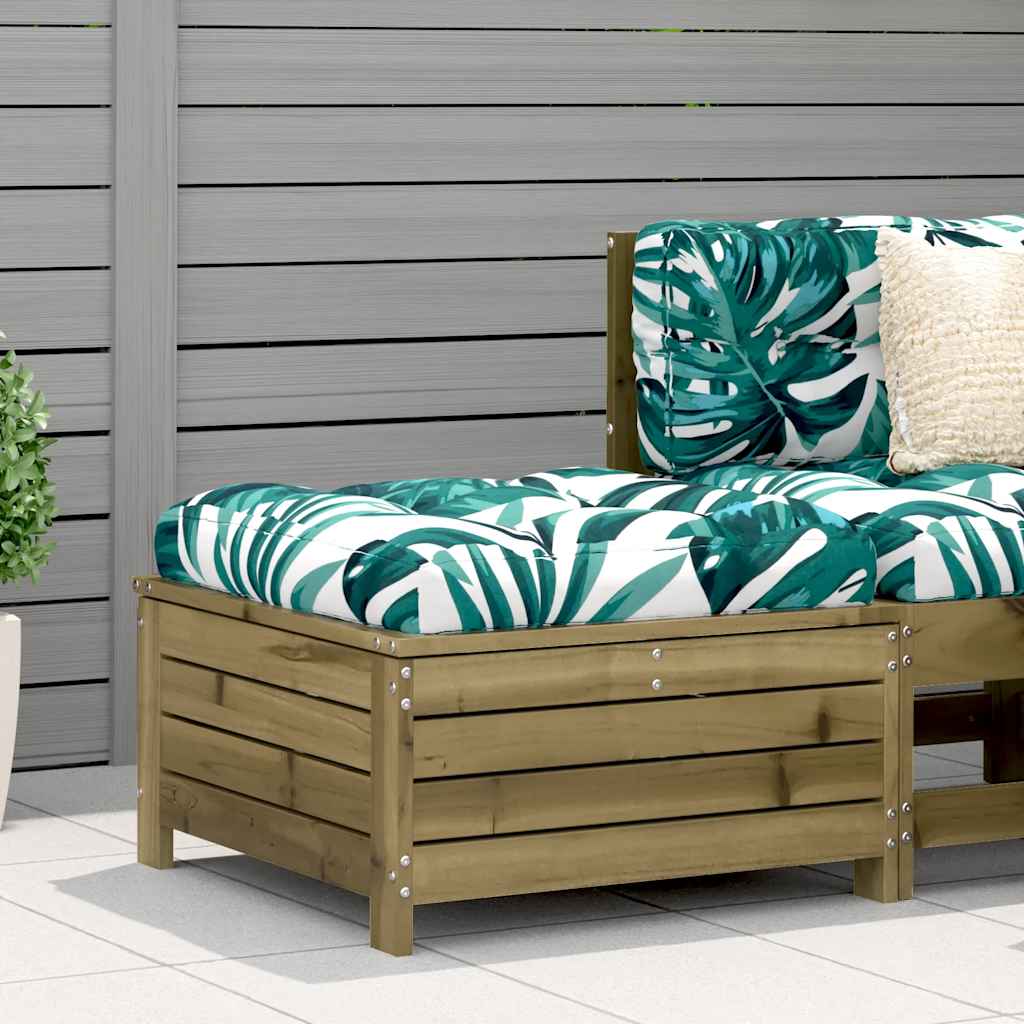 Impregnated Pine Garden Footstool 62x63.5x32 cm - Durable Outdoor Seat
