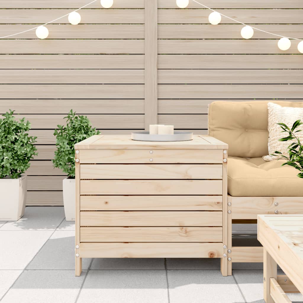 Solid Pine Garden Footstool 62x63.5x53.5 cm - Durable & Stylish Design
