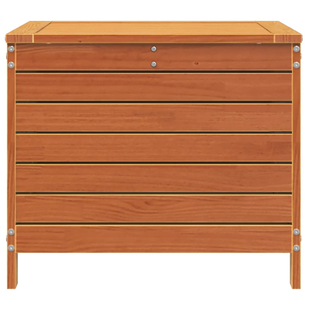 Solid Wood Pine Garden Footstool - Wax Brown, 62x63.5x53.5 cm