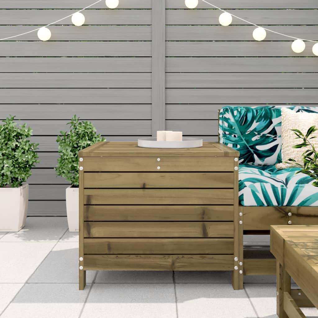 Garden Footstool 62x63.5x53.5 cm - Impregnated Pine Wood Stool