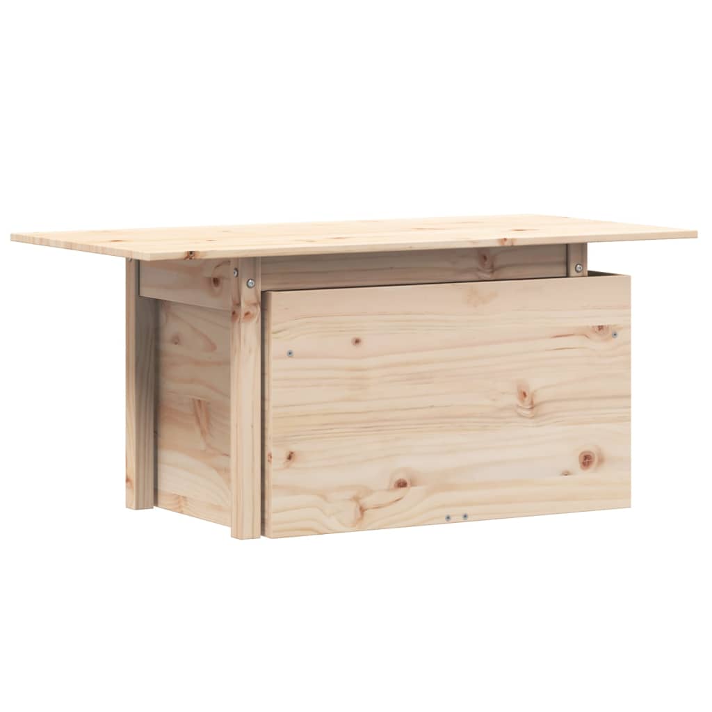 Solid Wood Pine Garden Table 100x50x75 cm - Natural Elegance