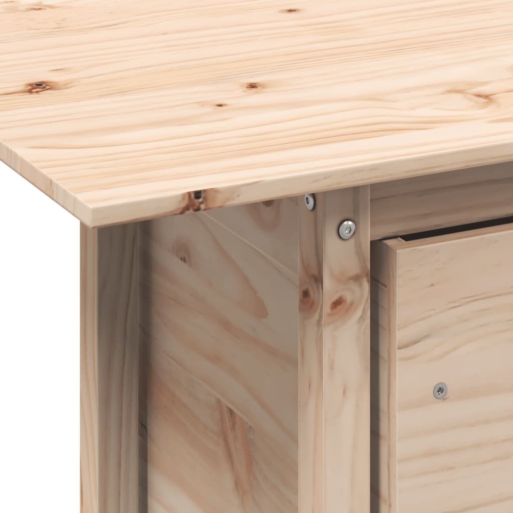 Solid Wood Pine Garden Table 100x50x75 cm - Natural Elegance