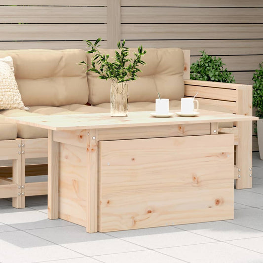 Solid Wood Pine Garden Table 100x50x75 cm - Natural Elegance