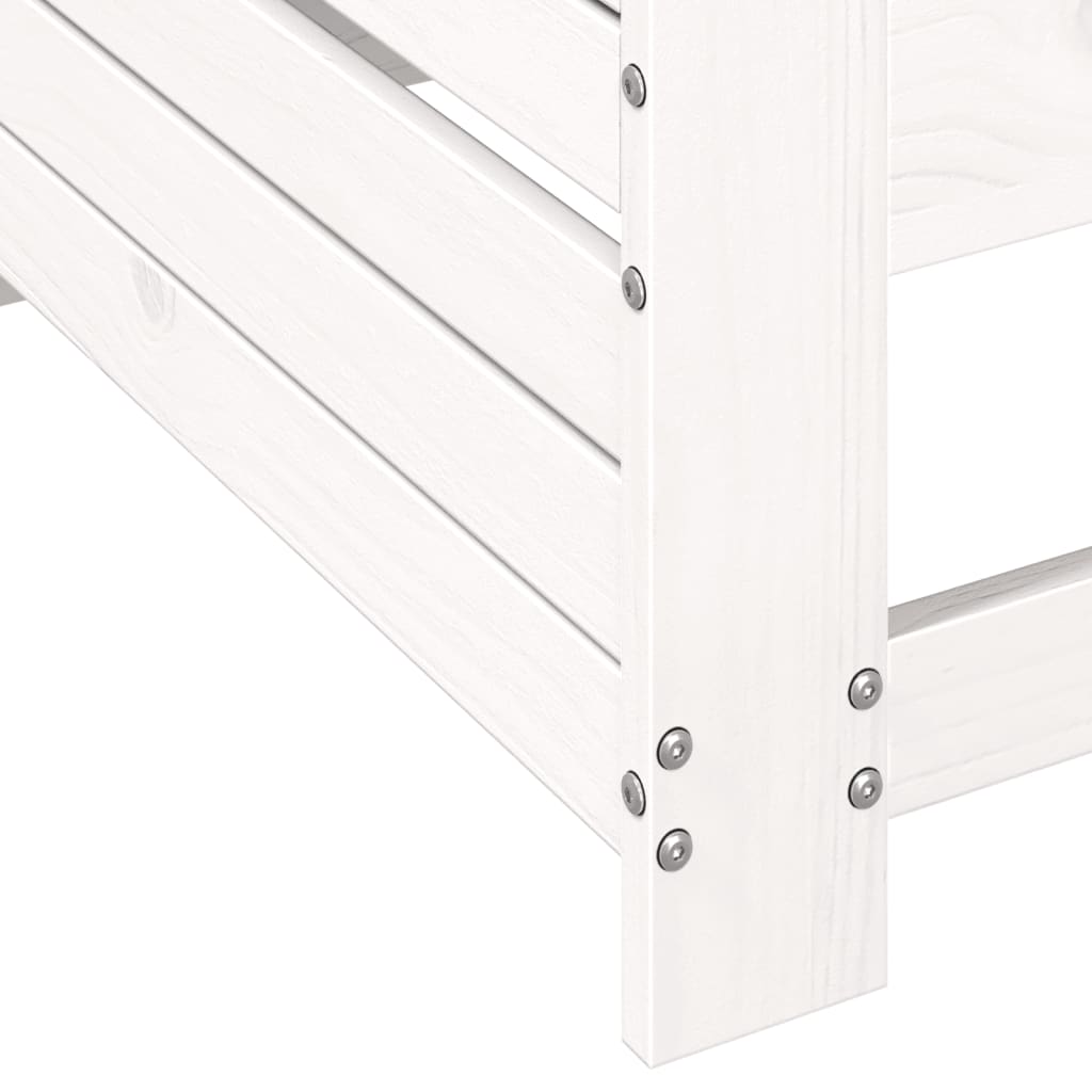 White Pine Garden Sofa with Cushion - Solid Wood Armrest Delight