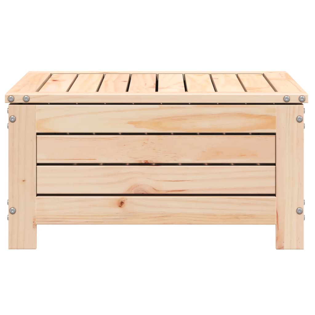 Solid Pine Garden Footstool with Cushion - Relax in Style!