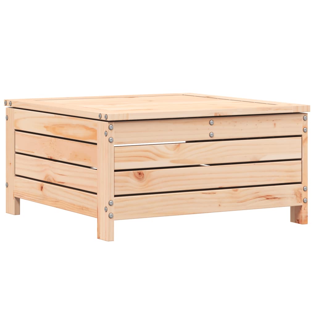 Solid Pine Garden Footstool with Cushion - Durable & Stylish
