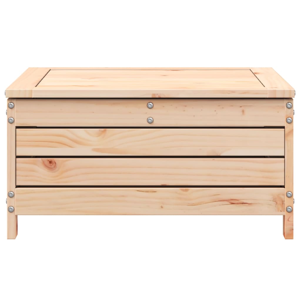 Solid Pine Garden Footstool with Cushion - Durable & Stylish