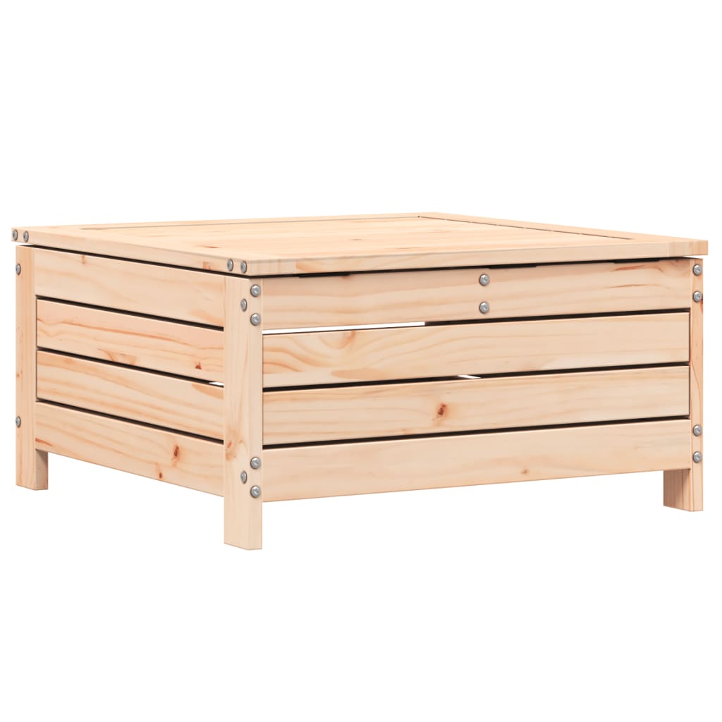 Solid Pine Garden Footstool with Cushion - Durable & Stylish