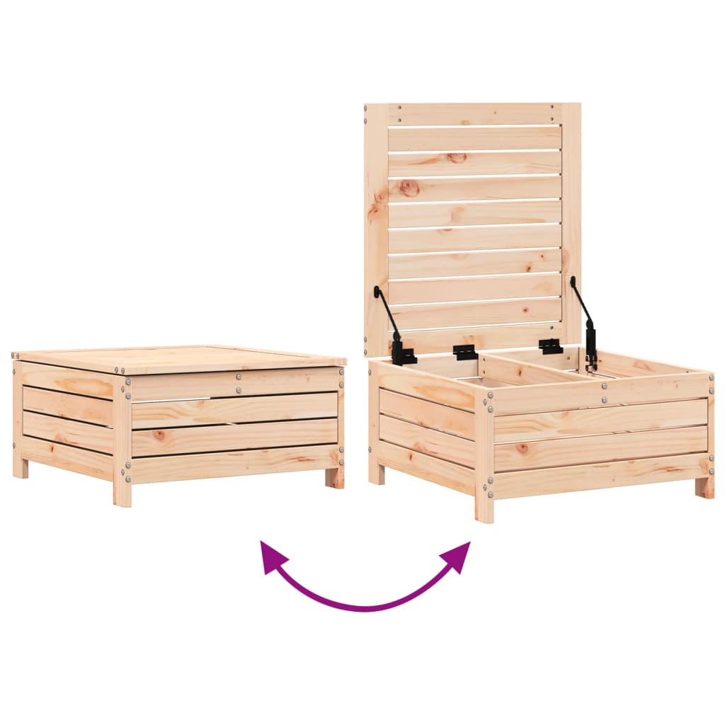 Solid Pine Garden Footstool with Cushion - Durable & Stylish