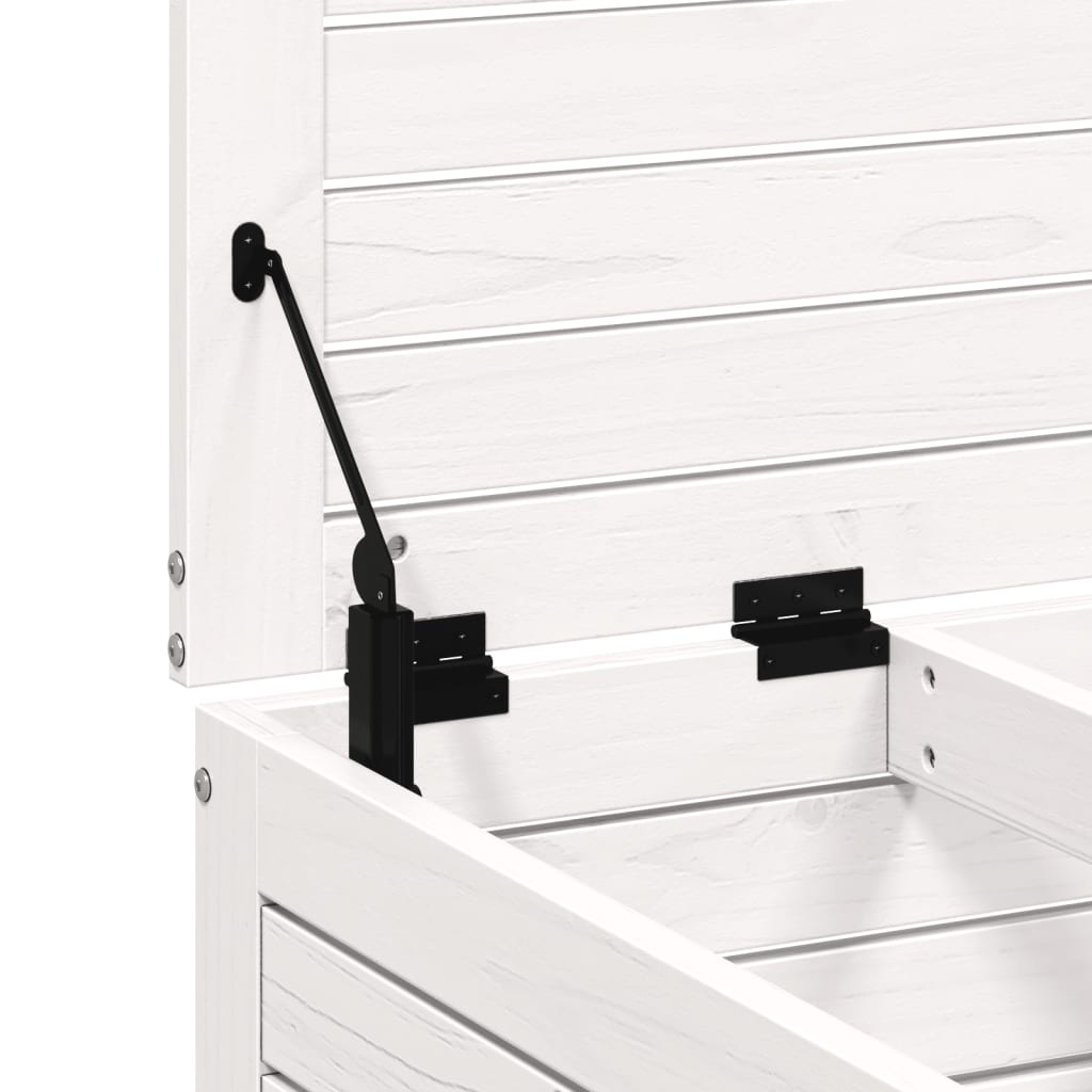 White Pine Garden Footstool with Cushion - Solid Wood Comfort