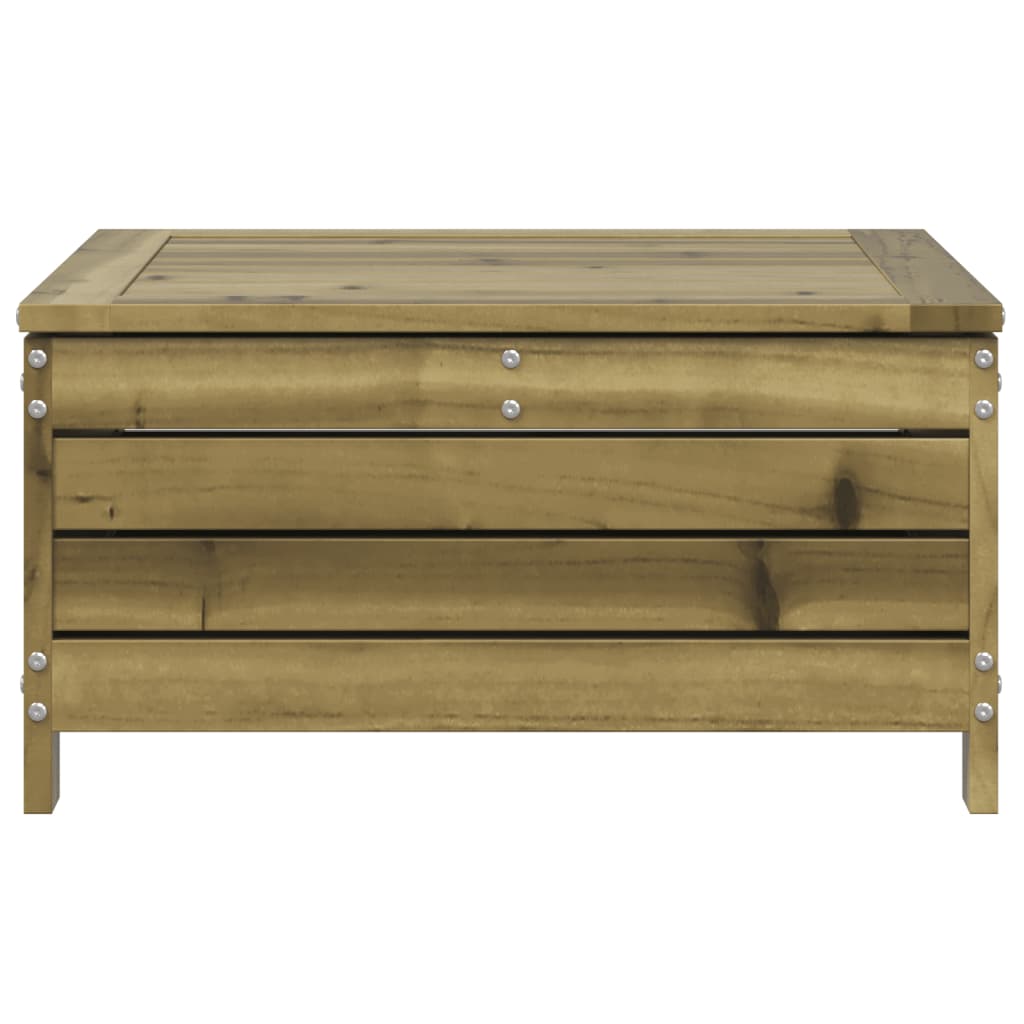Pine Wood Garden Footstool with Cushion - Durable & Stylish