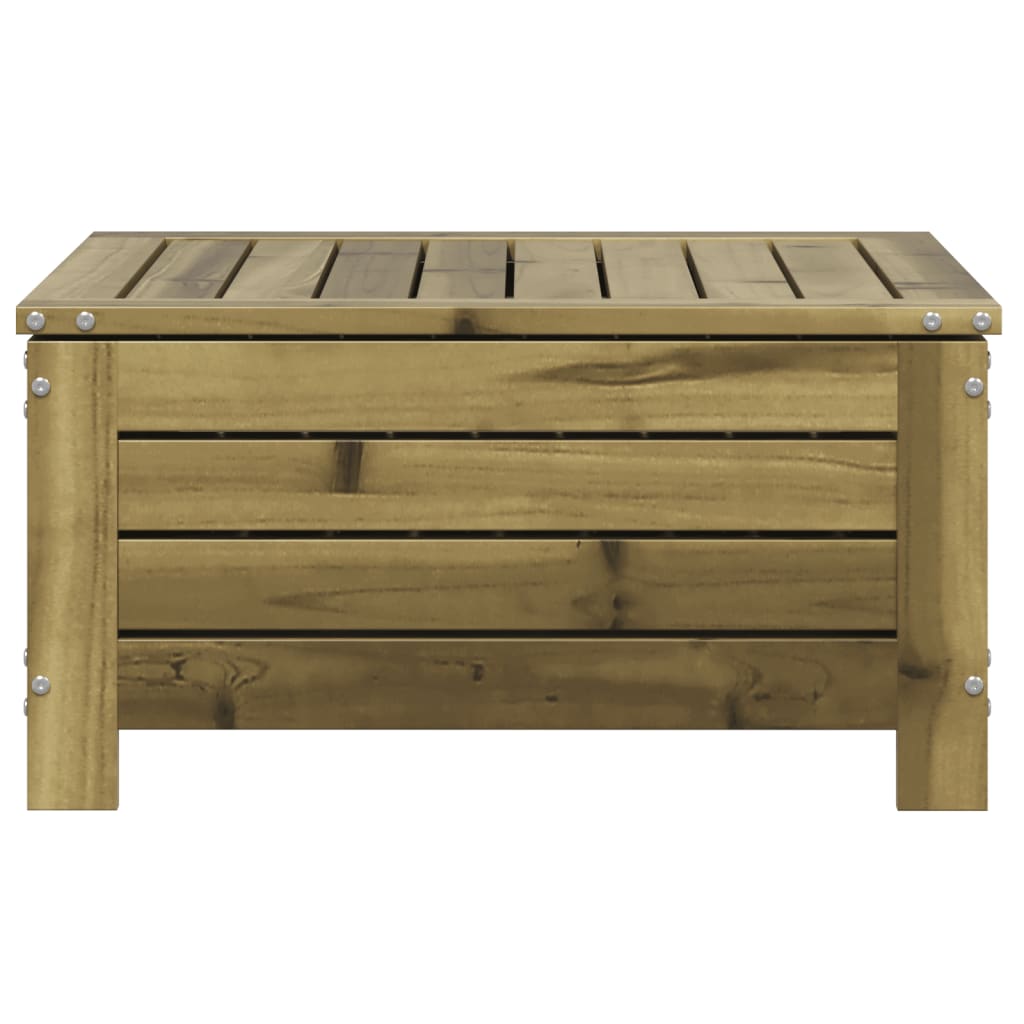 Pine Wood Garden Footstool with Cushion - Durable & Stylish