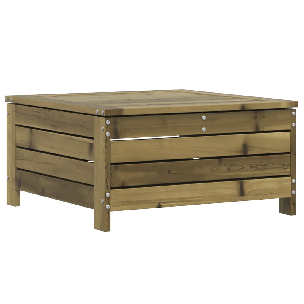 Pine Wood Garden Footstool with Cushion - Durable & Stylish