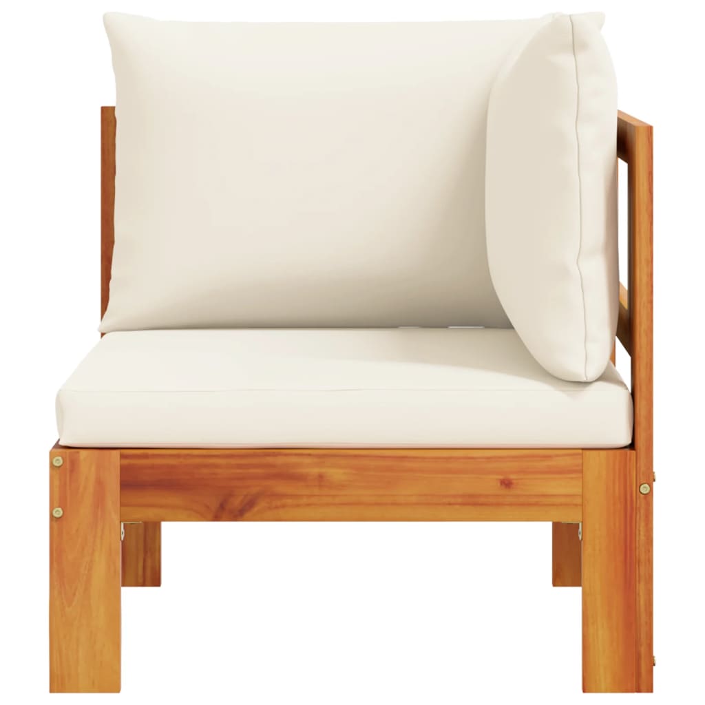 Acacia Wood Garden Sofa Corner with Cushions - Solid & Stylish
