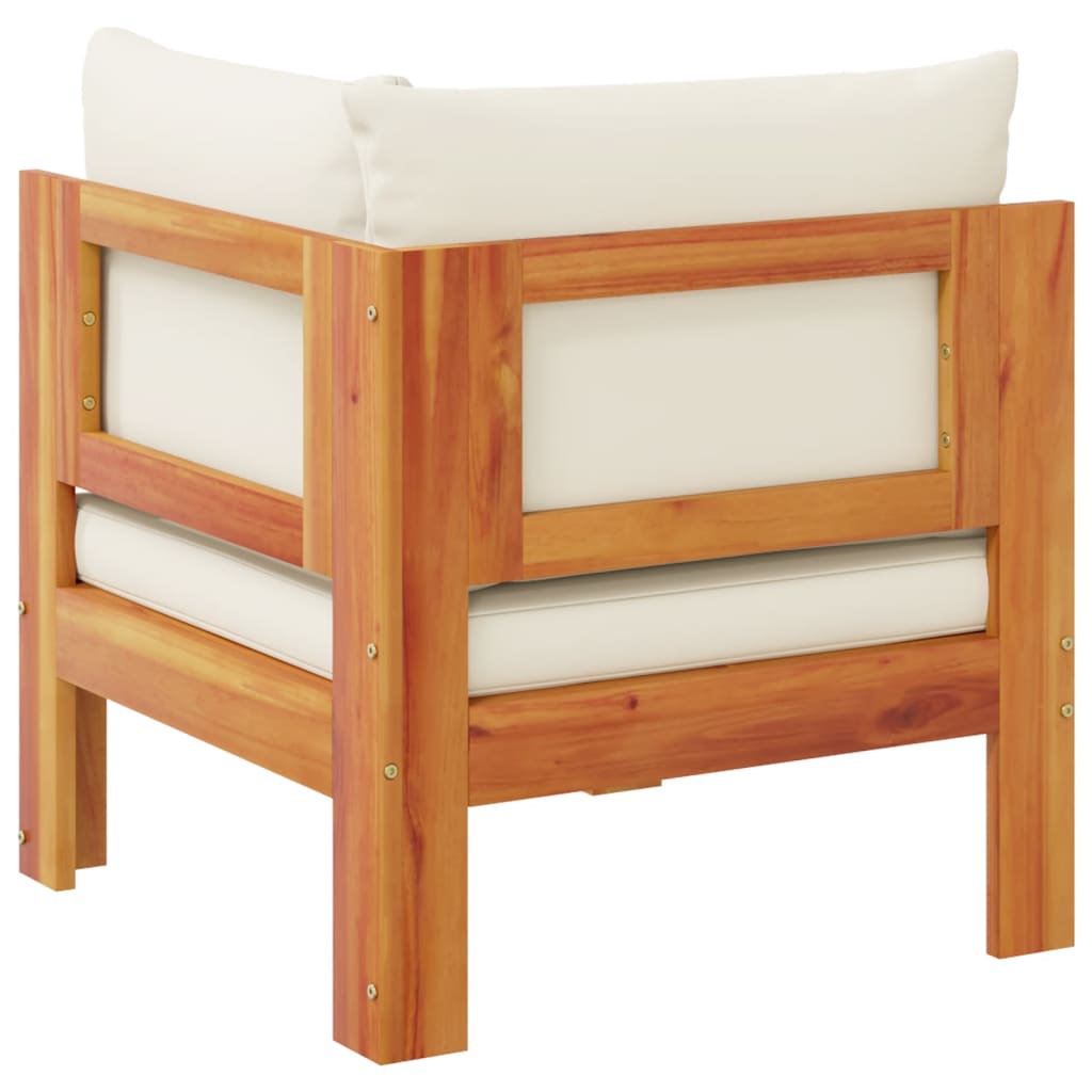 Acacia Wood Garden Sofa Corner with Cushions - Solid & Stylish