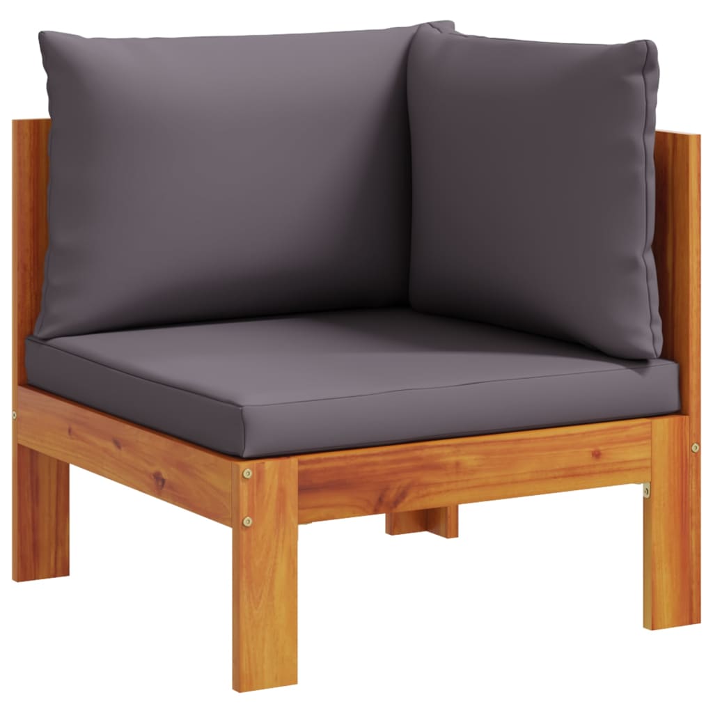Acacia Wood Garden Sofa Corner with Cushions - Solid & Stylish