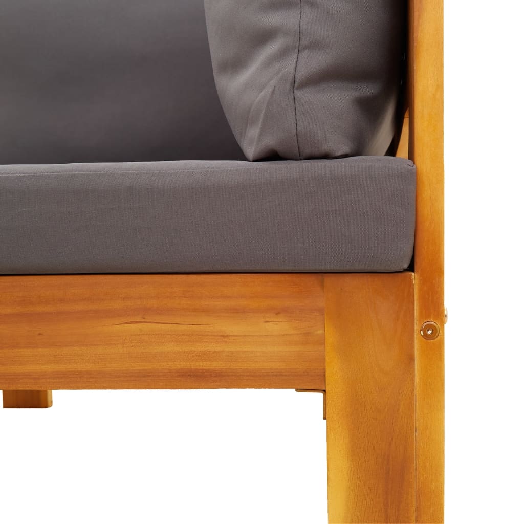 Acacia Wood Garden Sofa Corner with Cushions - Solid & Stylish