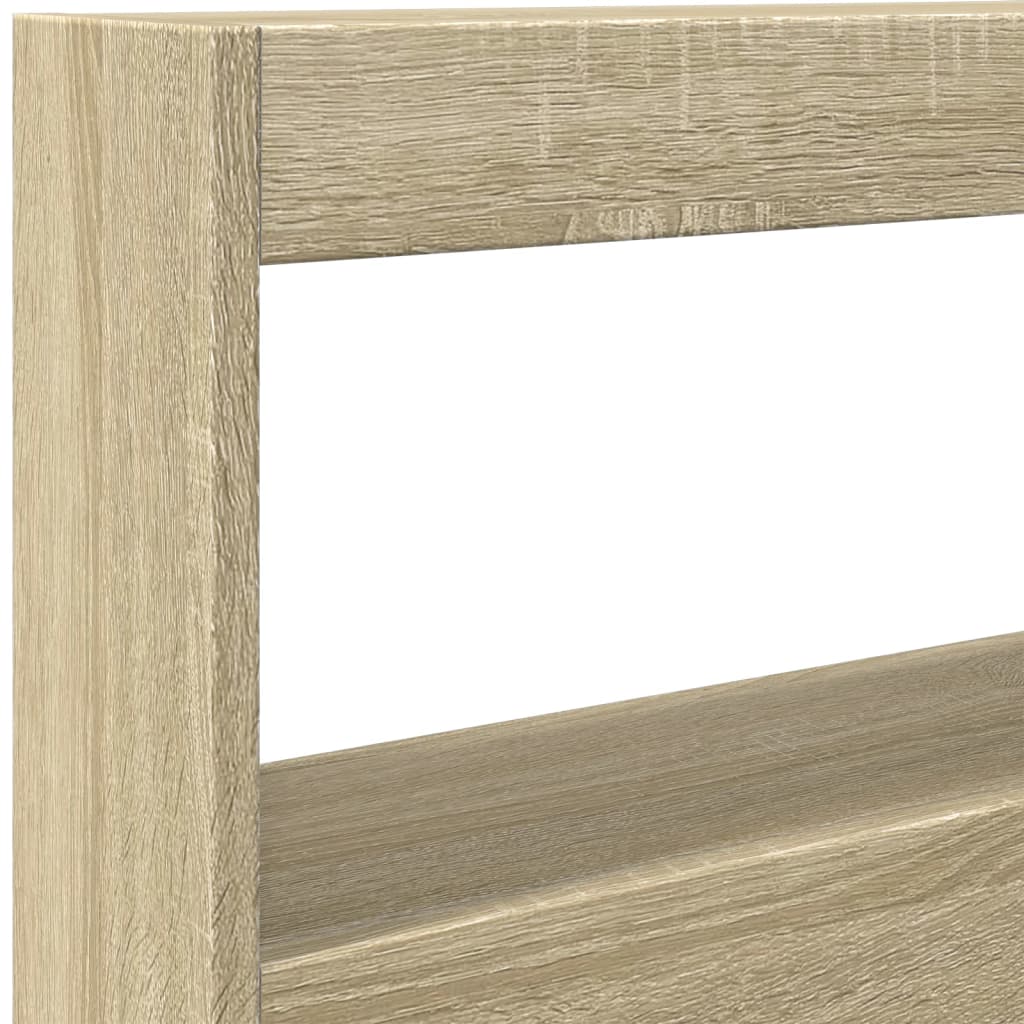 LED Headboard Cabinet, Sonoma Oak, 100x17x102 cm - Modern Style